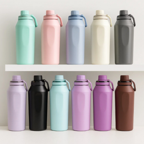 Termo sport de 1200 ml con tapa y asa integrada, ideal para gimnasio, oficina o uso diario, modelo X0634, venta por mayoreo