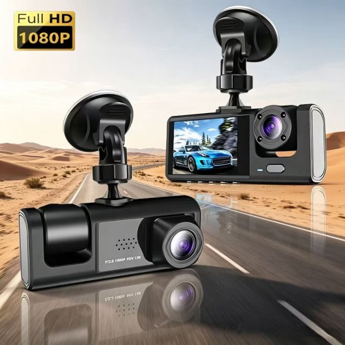 Grabadora de triple registro para vehículo Black Box Traffic Recorder, ideal para registro durante recorridos. Venta por mayoreo