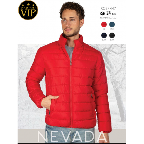 Chamarra para hombr . Diseño acolchado, ligera, térmica y cómoda para otoño e invierno Con Forro de Peluche.  Venta al por mayor XG24447