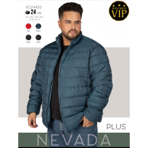 Chamarra acolchada para caballero plus talla amplia Nevada Tallas:XL/2XL/3XL/4XL.  Con Forro de Peluche.  Venta al por mayor XG24455