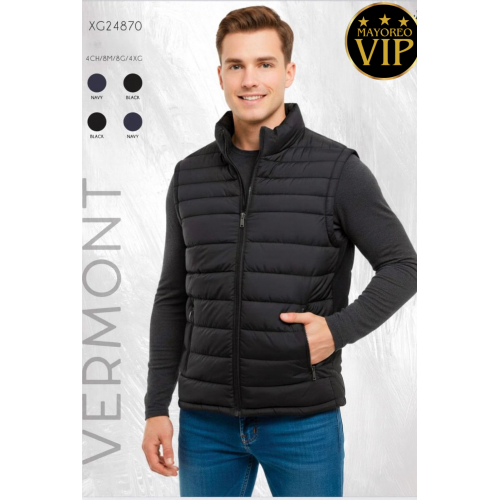 Chaleco acolchado térmico para hombre Diseño acolchado, ligera, térmica y cómoda para otoño Venta al por mayor XG24870
