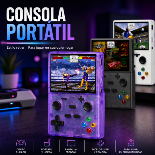 Consola de videojuego portátil estilo retro en formato vertical, diseño compacto. Venta por mayoreo Consola de videojuego portátil estilo retro en formato vertical, diseño compacto. Venta por mayoreo