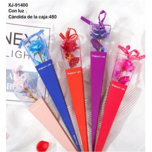 Rosas individuales con luz para San Valentín XJ-91400. Venta al por mayor