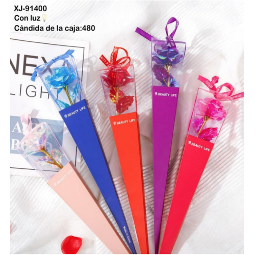 Rosas individuales con luz para San Valentín XJ-91400. Venta al por mayor