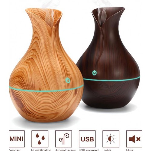 Mini humidificador de jarrón de madera de 130ml XJD-0304