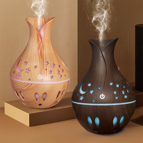 Humidificador imitación madera de estrellas y luna XJD-0309