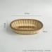 Canasta ovalada tipo mimbre de plástico resistente, diseño decorativo para pan o frutas, modelo XL01-M02, venta por mayoreo