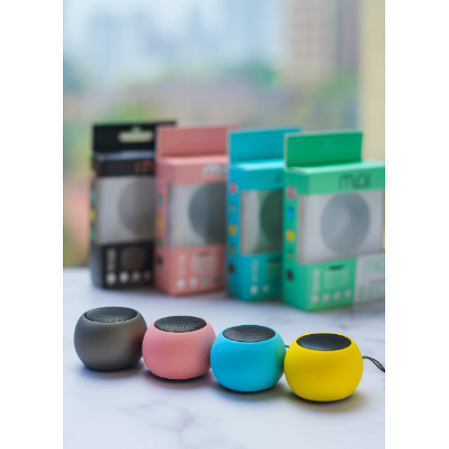 Mini bocina inalámbrica con diseño redondo en colores pastel. Conexión Bluetooth, sonido potente y práctico tamaño portátil para llevar a todas partes venta al por mayor XM-7111