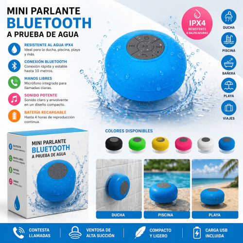 Bocina Parlante para la ducha impermeable