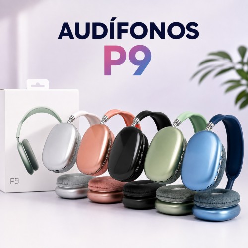 Audífonos inalámbricos Bluetooth PG con diseño premium, sonido estéreo, diadema ajustable y batería recargable, venta por mayoreo
