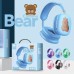 Audífonos infantiles Bluetooth Carbine Bear con diseño de osito, sonido estéreo, diadema ajustable y batería recargable, venta por mayoreo XR-3211 