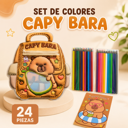 Set de 24 colores con mochila de modelos variados, lápices de colores y libreta. Ideal para actividades creativas. Venta por mayoreo Set de 24 colores con mochila de modelos variados, lápices de colores y libreta. Ideal para actividades creativas. Venta por mayoreo