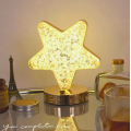 Lámpara LED de mesa con diseño de estrella para dormitorio con 3 modos de color, táctil, recargable USB al por mayor XX02