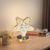 Lámpara LED de mesa con diseño de estrella para dormitorio con 3 modos de color, táctil, recargable USB al por mayor XX02