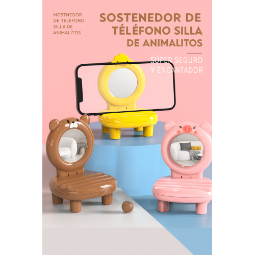 Espejo de mesa con simpático diseño de animalitos (oso, conejo, pato y más). Ideal para peinados, maquillaje infantil o decoración de recámara venta al por mayor XZ-6126