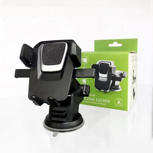 Soporte universal para celular con ventosa de silicón de alta fijación. Diseño ajustable y rotación 360°, ideal para colocar en parabrisas o tablero del auto venta al por mayor XZ-6211