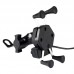 Soporte para celular de motocicleta con diseño antideslizante y brazos ajustables de silicón. Incluye cargador USB integrado para mantener tu dispositivo con batería en todo momento venta al por mayor  XZ-6360
