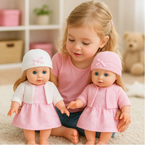 Muñeca interactiva de 35 cm con outfit rosado y accesorios incluido. Ideal para juego imaginativo, regalo y colección. Modelo Y14-0102AB. Venta por mayoreo Muñeca interactiva de 35 cm con outfit rosado y accesorios incluido. Ideal para juego imaginativo, regalo y colección. Modelo Y14-0102AB. Venta por mayoreo