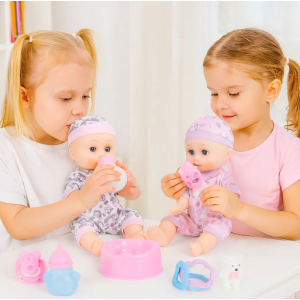 Muñeca bebé interactiva que toma agua y hace pipí con accesorios, muñeca de 35 cm con sonidos, biberón, orinal, juguete educativo para niñas Venta al por mayor Y14-1312AB 
