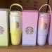 Vaso térmico de acero inoxidable con tapa hermética y diseño degradado colores variados, ideal para bebidas. Venta por mayoreo 