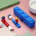 Juego de cubiertos infantiles tipo bloque de construcción con estuche, venta por mayoreo YD-62-1