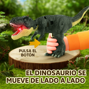 Dinosaurio interactivo con luz en la boca. Funciona con baterías, ideal para estimular la imaginación y el juego creativo.YDINO-150