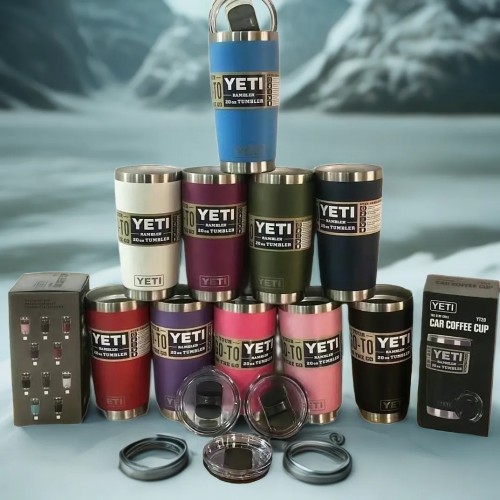 Termo YETI de varios colores 20 oz (tapa deslizante)