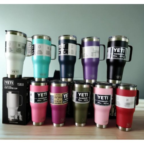 Termo Yeti 30 oz con asa acero inoxidable, varios colores