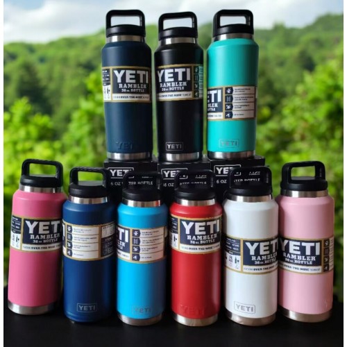 Termo Yetis de acero inoxidable con asa varios colores de 36Oz MAYOREO 