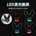 Máscara de conejo estilo terror con iluminación LED Ideal para disfraces, fiestas de Halloween mayoreo YH-010