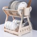 Escurridor de platos de 2 niveles con portacubiertos y charola antigoteo. Ideal para optimizar el espacio en la cocina. Venta por mayoreo YH5507