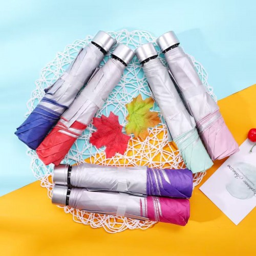 Paraguas compacto con parasol, protección UV, ideal para lluvia y sol, colores surtidos, venta al por mayor, YJ-2602