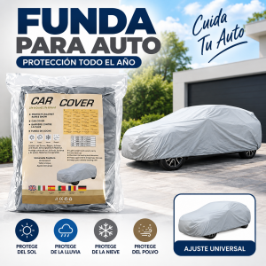 Funda para auto PEVA, ideal para proteger el vehículo del sol, lluvia, nieve y polvo. Venta por mayoreo