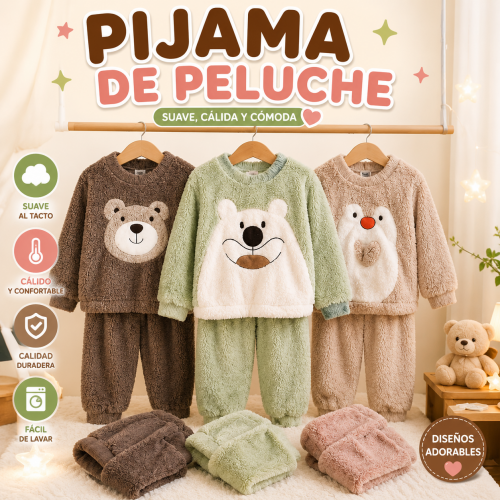 Pijama para niños y niñas con tela suave, afelpada y super calientita. Diseños de animalitos, ideal para invierno y uso diario. Tallas variadas S, M y L. Venta por mayoreo Pijama para niños y niñas con tela suave, afelpada y super calientita. Diseños de animalitos, ideal para invierno y uso diario. Tallas variadas S, M y L. Venta por mayoreo