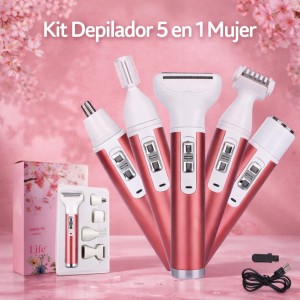 Kit Depilador Eléctrico Multifuncional 5 en 1 Recargable Venta por Mayoreo YS-41