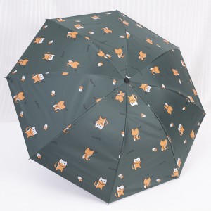 Paraguas plegable automático  con diseño de gatitos , compacto y resistente al viento , MAYOREO YS1120