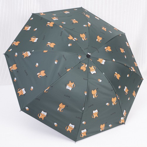 Paraguas plegable automático  con diseño de gatitos , compacto y resistente al viento , MAYOREO YS1120
