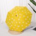 Paraguas plegable con estampado de margaritas blancas, resistente al sol y lluvia, diseño elegante, venta al por mayor YS1130