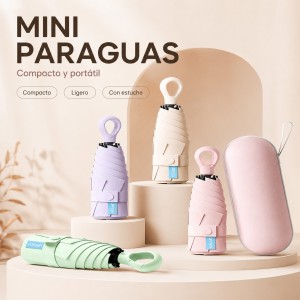 Mini paraguas anti frío con estuche por mayoreo