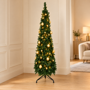 Árbol Navideño Plegable de 1.50 m con Decoración y 130 Luces LED. Venta por mayoreo