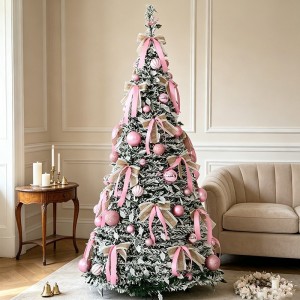 Árbol Navideño Plegable Rosa de 1.80 m con 150 Luces LED. Venta por Mayoreo