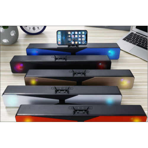 Bocina bluetooth de barra con luz RGB