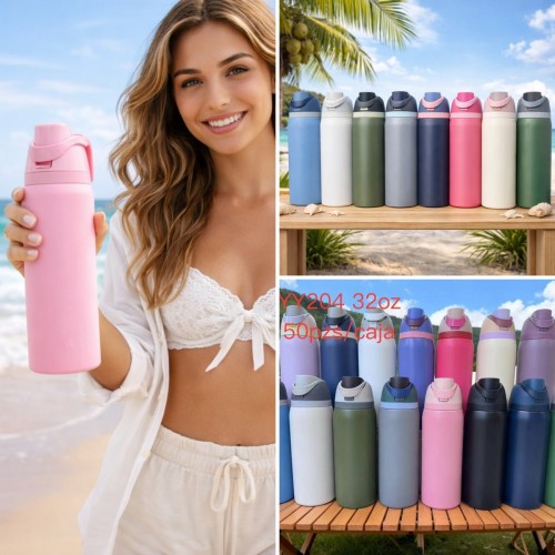 Termo de 32oz con tapa automática - Venta por Mayoreo [YY204]
