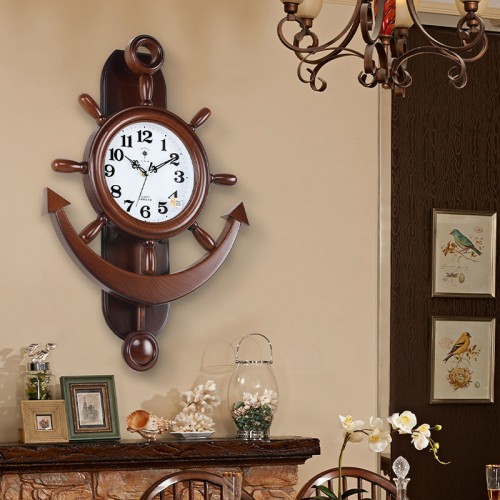 Reloj de pared con forma de timón 58*41*6CM ZB-31