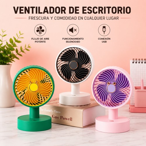 Ventilador Carga USB de tres velocidades Mayoreo