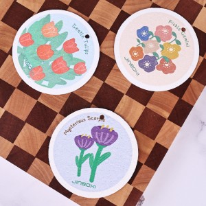 Esponja de cocina decorada multiusos para platos y vasos. Venta por mayoreo ZE-0929