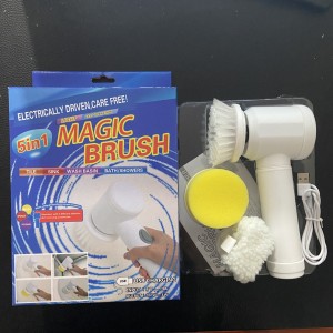 Cepillo de limpieza eléctrico multifuncional 5 en 1. Recargable por USB, ideal para baño, cocina y superficies difíciles. Potente y fácil de usar. Venta por mayoreo ZE-0932
