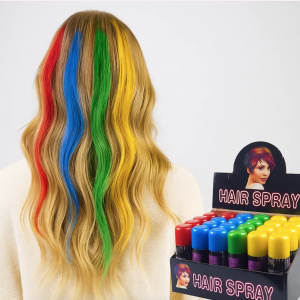 Spray de colores temporales para cabello, tinte tipo fiesta Party Hair Spray. Venta por mayoreo ZE-1410