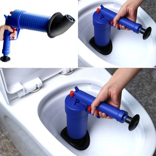Dragador de tuberías a presión de aire, ideal para destapar fregaderos, lavabos y WC sin químicos. Potente, reutilizable y fácil de usar.Venta al por mayor ZE-1736