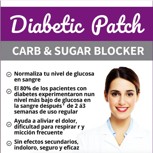 Parche natural para ayudar a regular los niveles de azúcar en la sangre, bloqueador de carbohidratos y azúcares. Venta por mayoreo